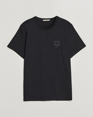 Mies | Mustat t-paidat | Nudie Jeans | Roy Logo Crew Neck Tee Black