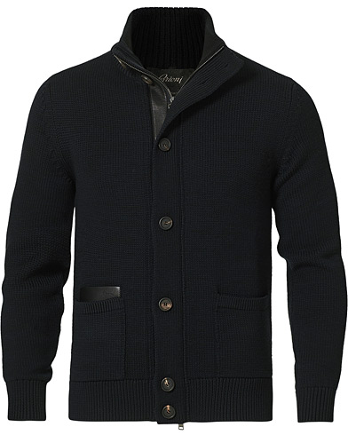 Neuletakit |  Heavy Wool Cardigan Jacket Navy