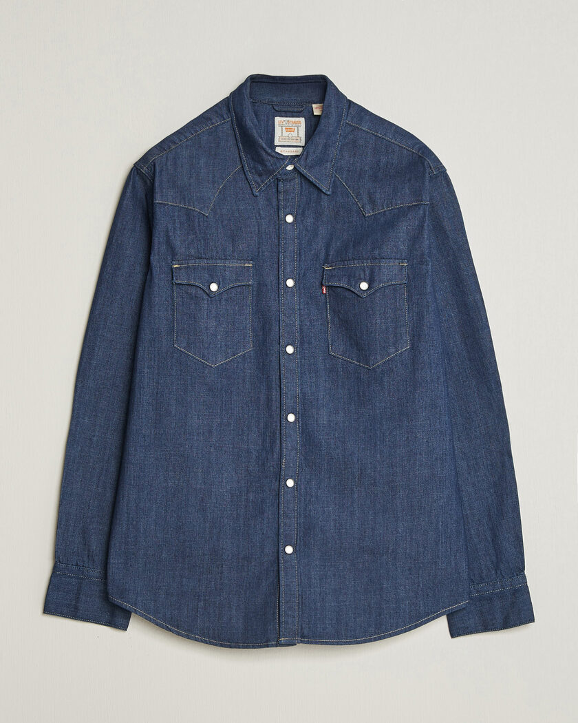 Levi's Barstow Western Standard Shirt Rinse Marbled – Sininen