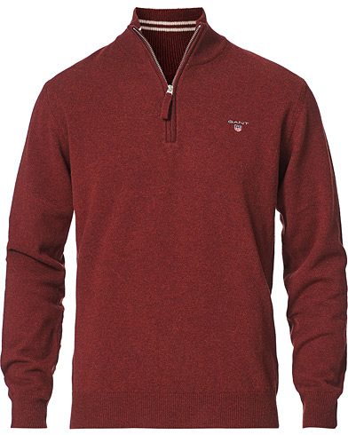 Vetoketjullinen Pusero |  Lambswool Half Zip Sweater Royal Port Red