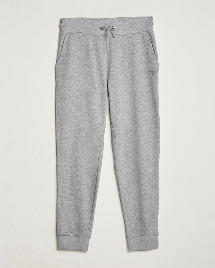 Gant Original Sweatpants Grey Melange – Harmaa