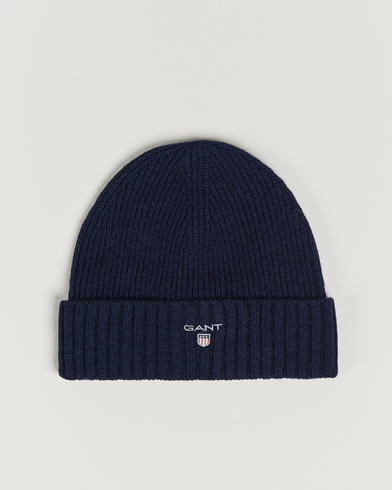 Mies | Preppy Authentic | GANT | Wool Lined Beanie Marine
