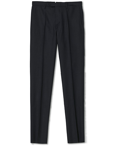 Flanellihousut |  Slim Fit Washable Flannel Trousers Navy