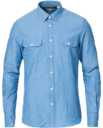 Paitatakkien aika |  Winter Chambray Double Pocket Shirt Light Blue