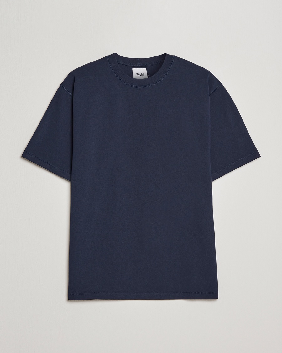 Drake's Short Sleeve Hiking T-Shirt Navy – Sininen