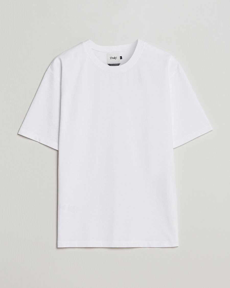 Drake's Short Sleeve Hiking T-Shirt White – Valkoinen