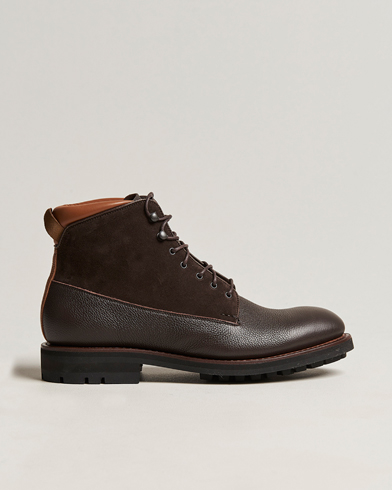 Mies | Contemporary Creators | Heschung | Raphia Leather/Suede Boot Moro/Coffee