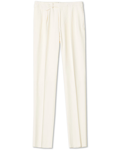 Housut |  Gregory Double Pleated Trousers Cream