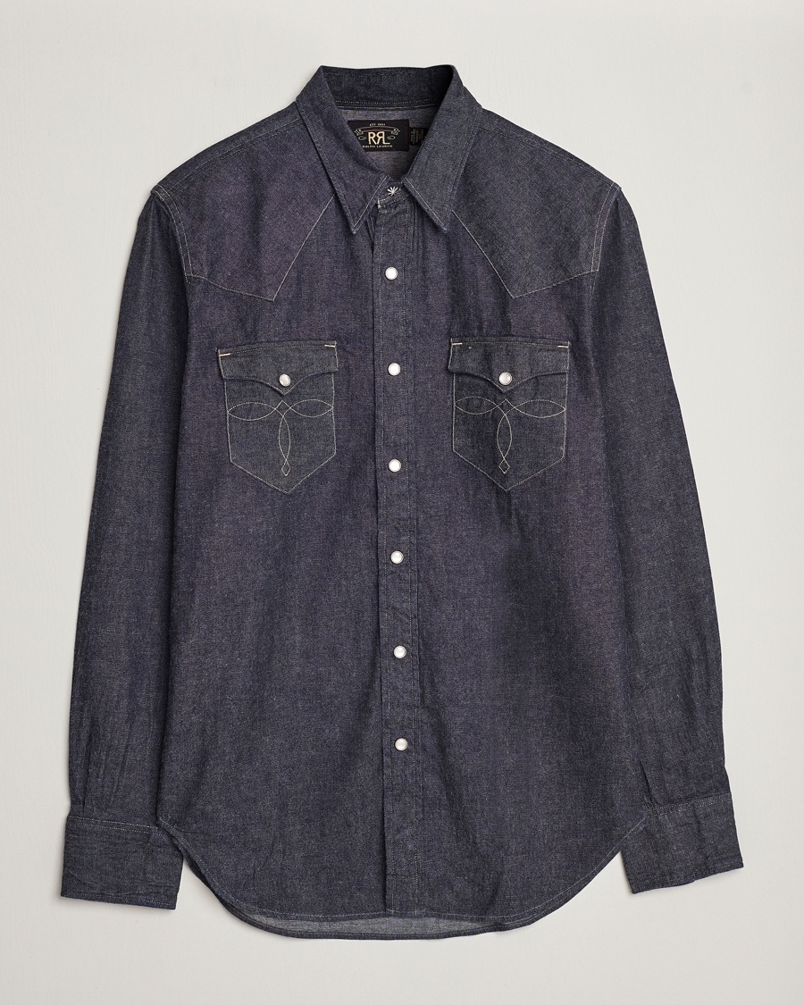 RRL Buffalo Western Shirt Rinse – Sininen