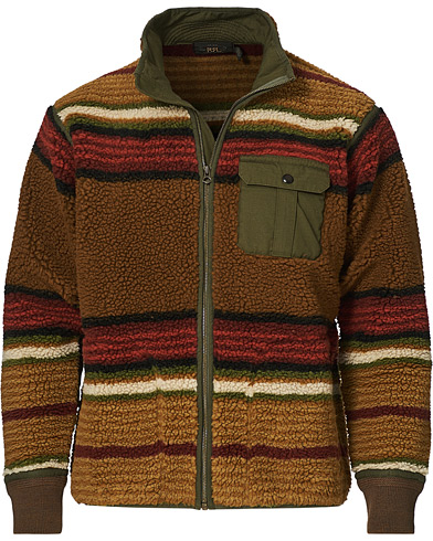  |  Sherpa Liner Zip Sweater Brown Multi
