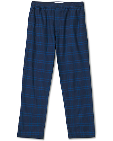Yöpuvun housut |  Flannel Windowpane Sleep Pants Blue