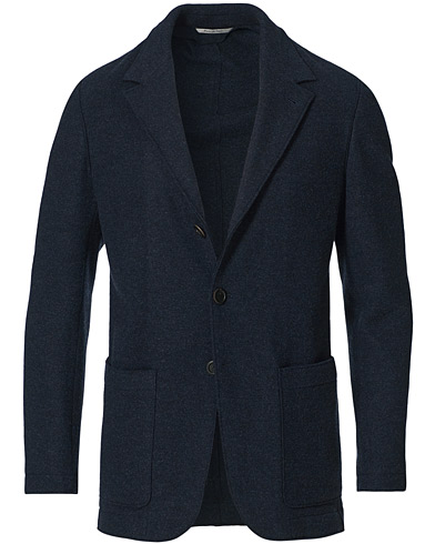 Villakankaiset pikkutakit |  Soft Wool Jersey Jacket Navy Melange