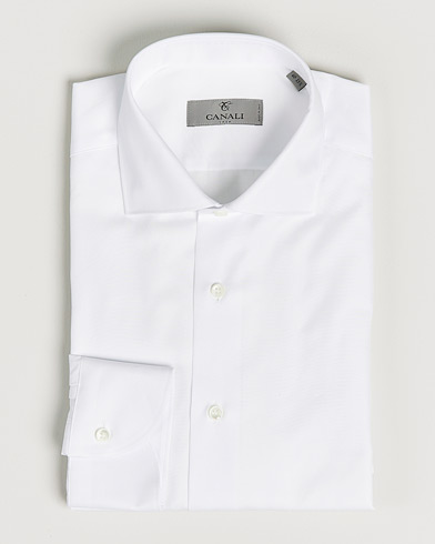 Mies |  | Canali | Slim Fit Cotton Shirt White
