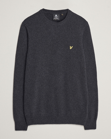 Mies |  | Lyle & Scott | Lambswool Crew Neck Pullover Charcoal Marl
