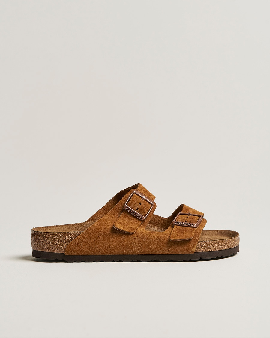 BIRKENSTOCK Arizona Soft Footbed Mink Suede – Ruskea