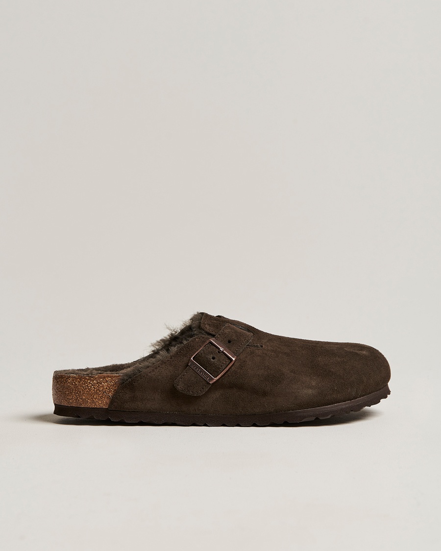 BIRKENSTOCK Boston Shearling Mocca Suede – Ruskea