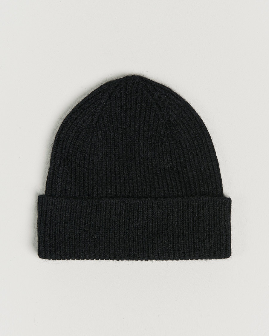 Le Bonnet Lambswool/Caregora Beanie Onyx – Musta