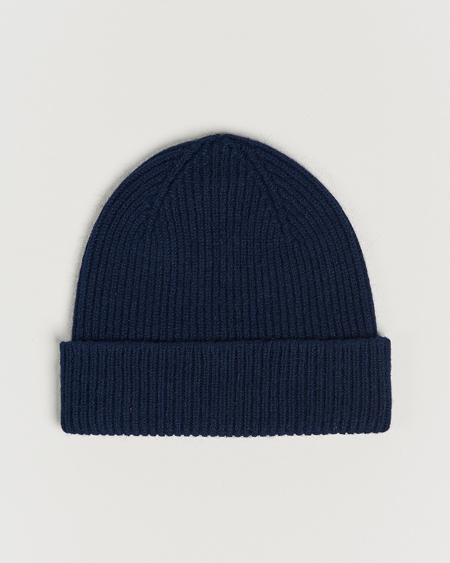 Le Bonnet Lambswool/Caregora Beanie Midnight – Sininen