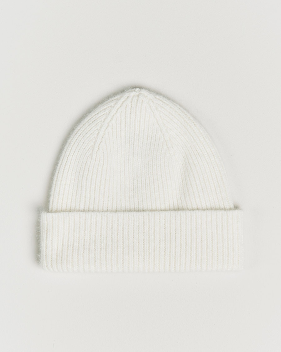 Le Bonnet Lambswool/Caregora Beanie Snow – Valkoinen