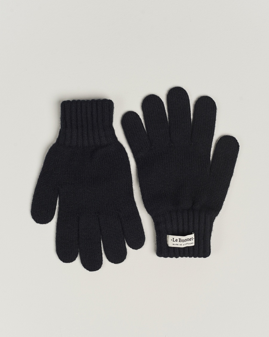 Le Bonnet Merino Wool Gloves Onyx – Musta