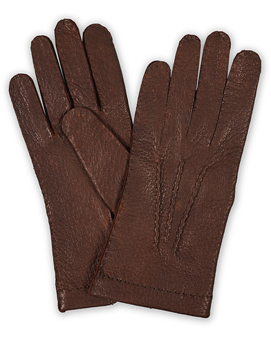 Mies | Basics | Hestra | Peccary Handsewn Unlined Glove Sienna