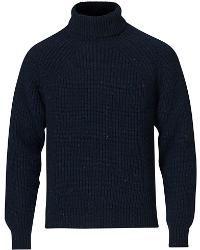 Mies |  | Inis Meáin | Wool/Cashmere Boatbuilder Turtleneck Navy