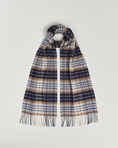 Mies | Johnstons of Elgin | Johnstons of Elgin | Cashmere Scarf Navy/Brown