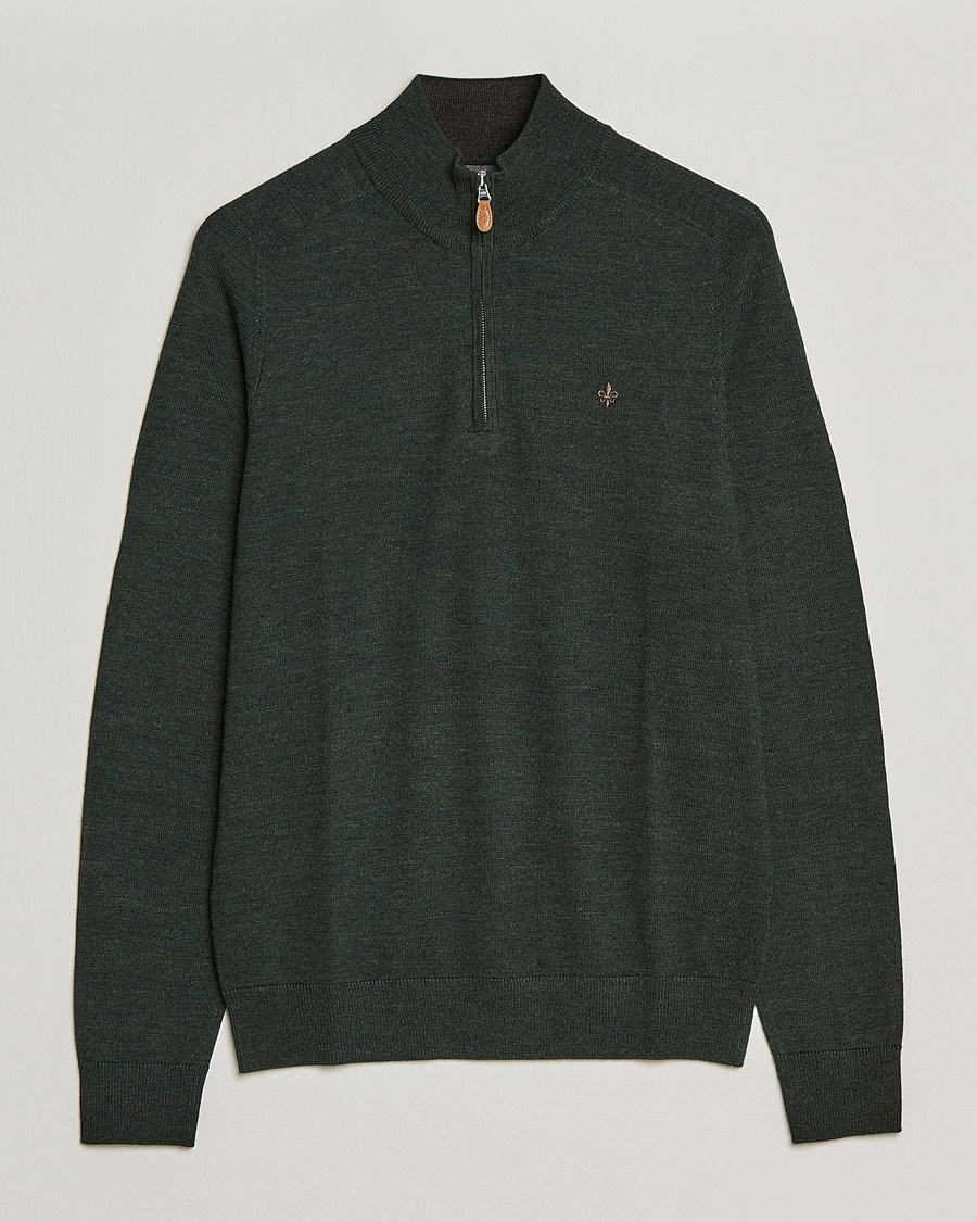 Morris John Merino Half Zip Olive – Vihreä