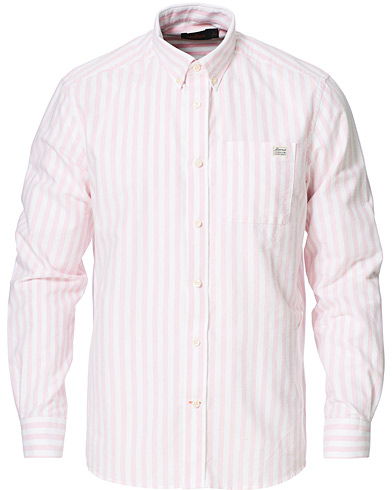  |  Kings Striped Brushed Button Down Shirt Pink