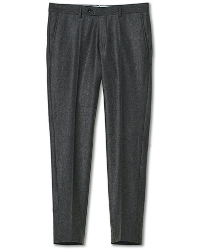 Flanellihousut |  Rodney Flannel Trousers Dark Grey