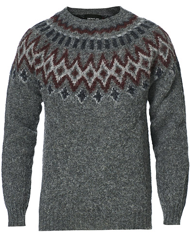 Mies | Jouluneuleet | Howlin' | Brushed Wool Fair Isle Crew Sweater Oxford