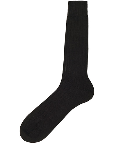 Mies | Sukat | Bresciani | Wool/Nylon Heavy Ribbed Socks Brown