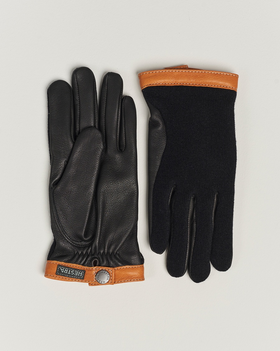 Hestra Deerskin Wool Tricot Glove Black/Black – Musta