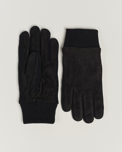 Mies |  | Hestra | Geoffery Suede Wool Tricot Glove Black