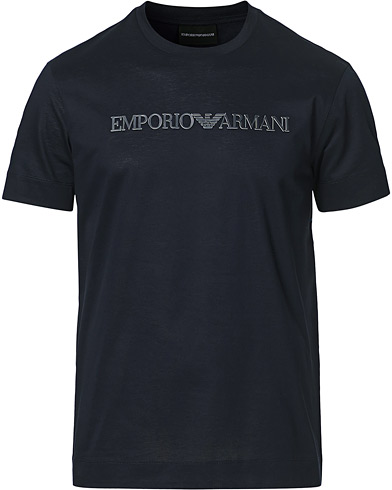 Italialaiset merkit |  Short Sleeve Printed Logo T-Shirt Navy