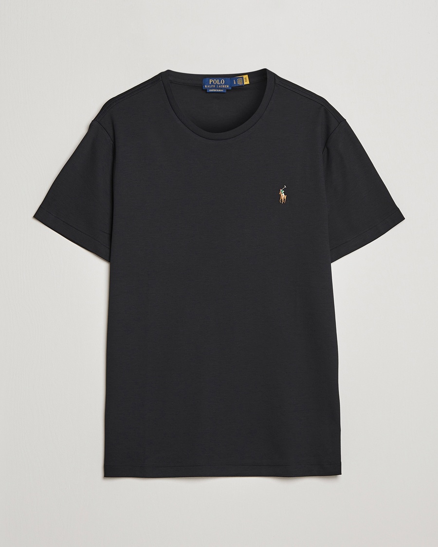 Polo Ralph Lauren Luxury Pima Cotton Crew Neck T-Shirt Black – Musta
