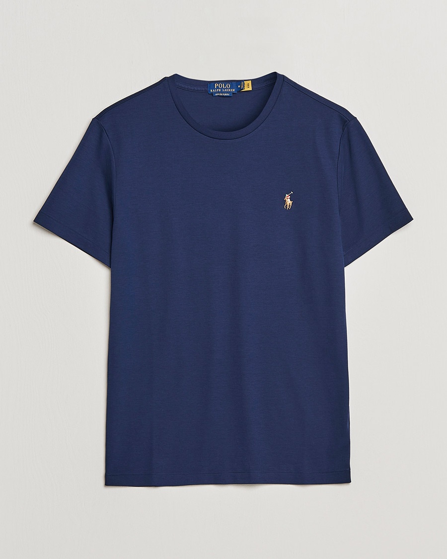 Polo Ralph Lauren Luxury Pima Cotton Crew Neck T-Shirt Refined Navy – Sininen