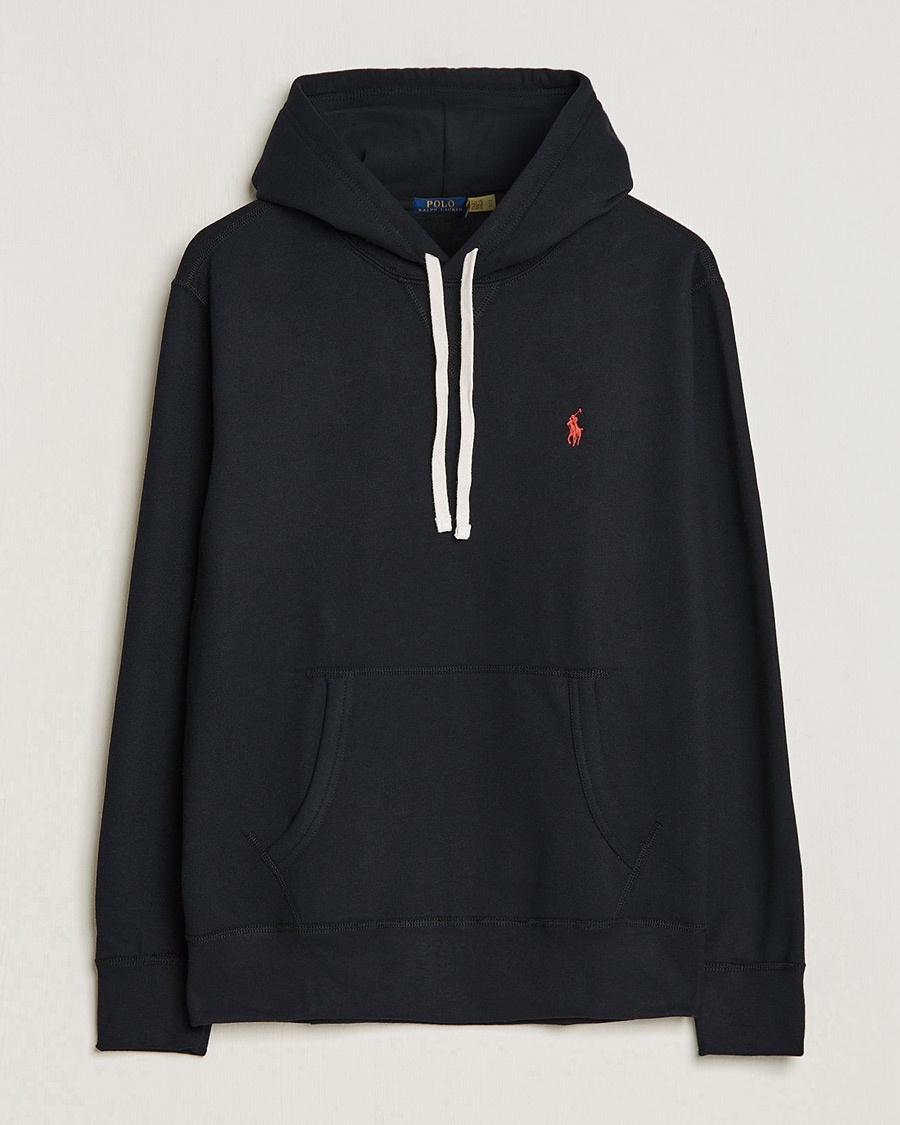 Polo Ralph Lauren RL Fleece Hoodie Polo Black – Musta