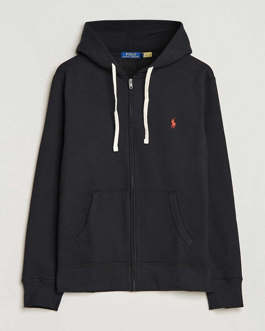 Polo Ralph Lauren Fleece Full Zip Hoodie Polo Black – Musta