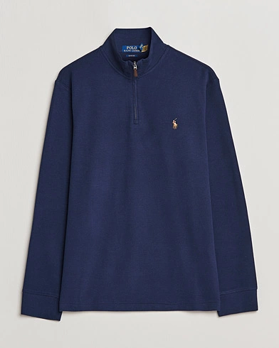 Mies |  | Polo Ralph Lauren | Double Knit Jaquard Half Zip Sweater Cruise Navy