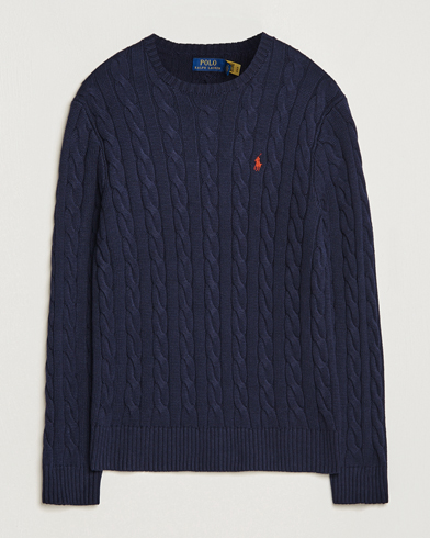 Mies | Neuleet | Polo Ralph Lauren | Cotton Cable Pullover Hunter Navy