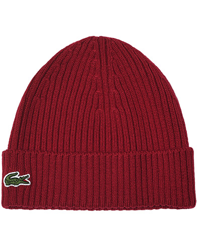 Mies | Asusteet | Lacoste | Knitted Beanie Bordeaux