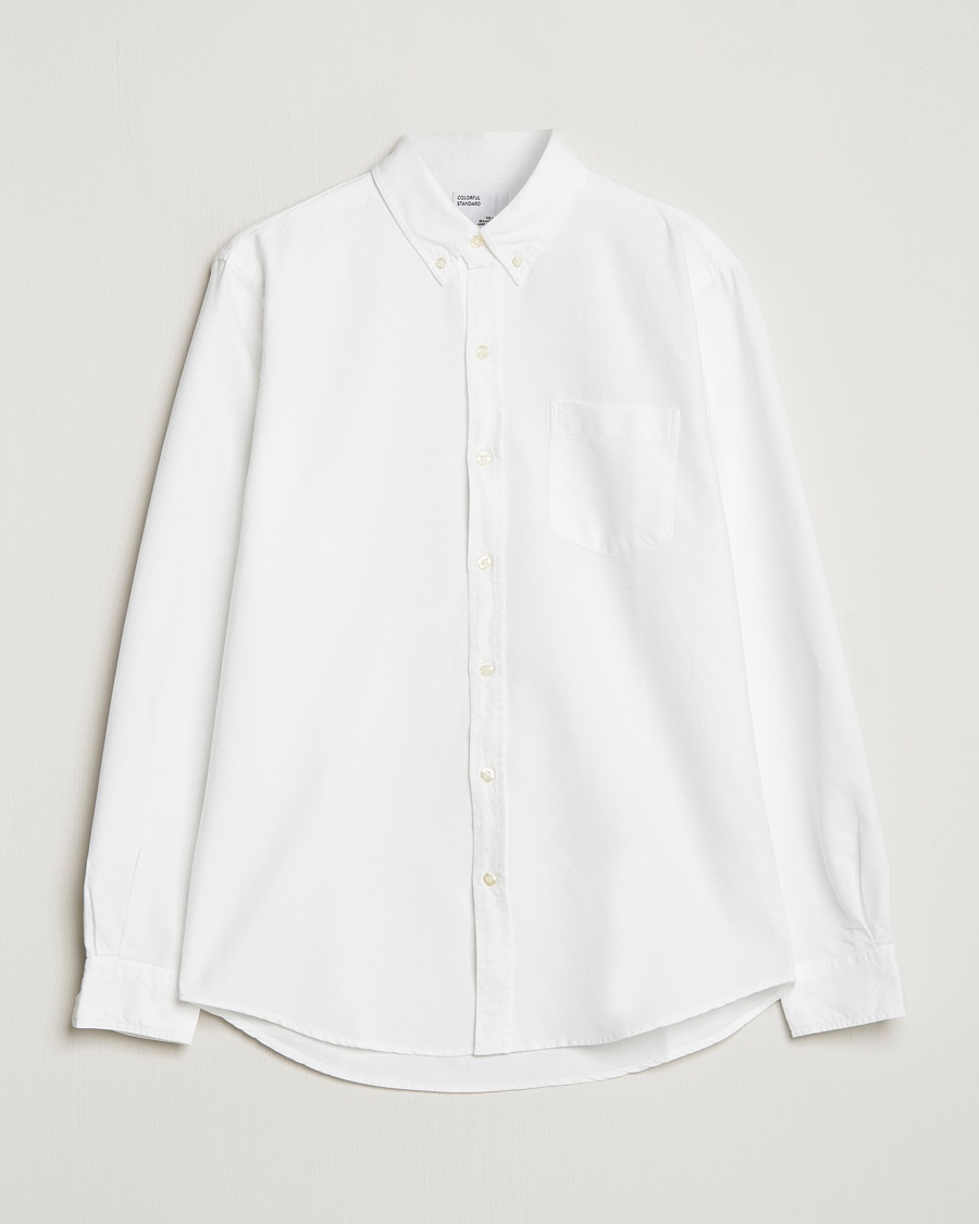 Colorful Standard Classic Organic Oxford Button Down Shirt White – Valkoinen