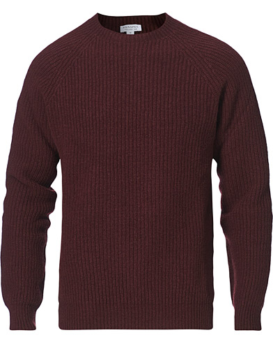  Ribbed Lambswool/Cashmere Sweater Oxblood