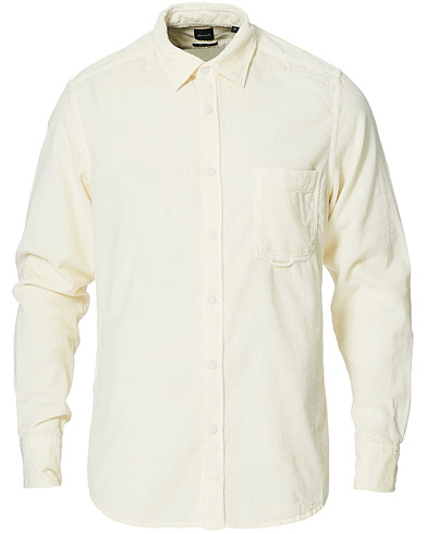 Vakosamettipaidat |  Riou Corduroy Shirt Open White