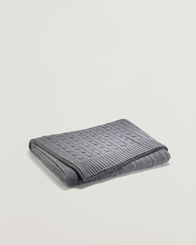 Mies | Uutuudet | Ralph Lauren Home | Cable Knitted Cashmere Throw Heather Grey