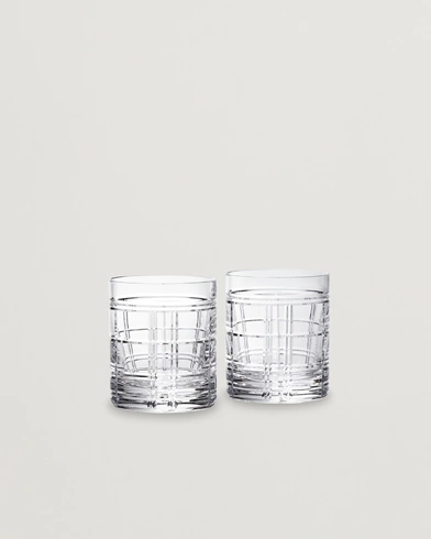 Mies | Ralph Lauren Home | Ralph Lauren Home | Hudson Plaid Crystal Glass 2pcs Clear