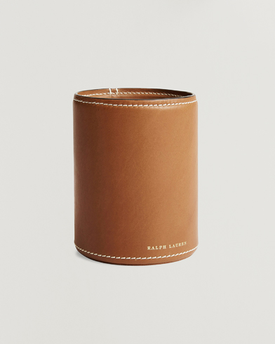 Mies |  | Ralph Lauren Home | Brennan Leather Pencil Cup Saddle Brown