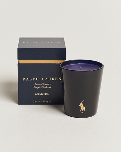 Mies |  | Ralph Lauren Home | Round Hill Single Wick Candle Navy/Gold