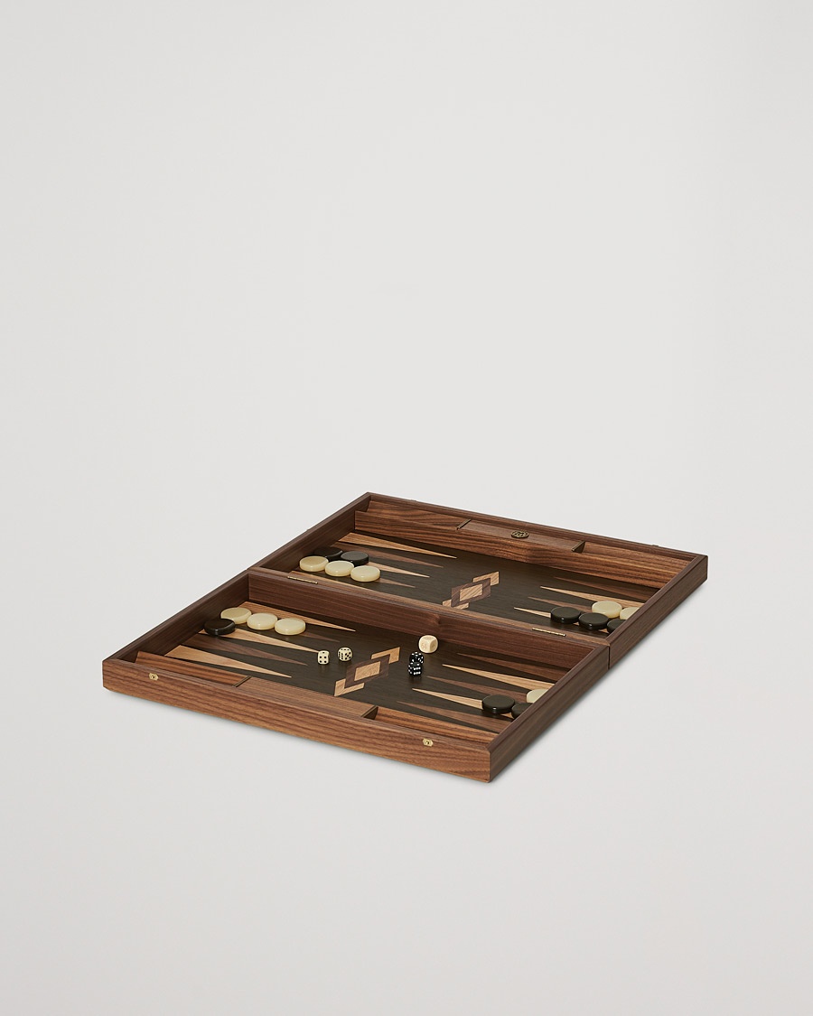 Manopoulos Walnut Natural Tree Large Backgammon – Ruskea